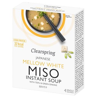 Clearspring instantní jemná bílá miso polévka s tofu