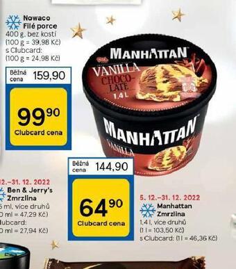 Tesco Manhattan zmrzlina nabídka