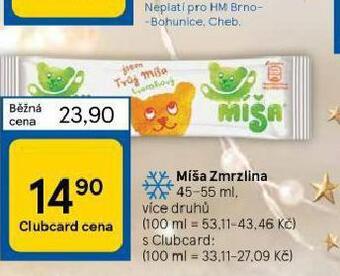Tesco Míša zmrzlina nabídka