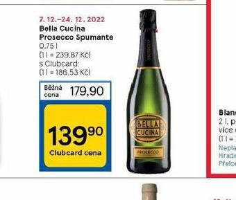 Tesco Bella cucina prosecco spumante nabídka