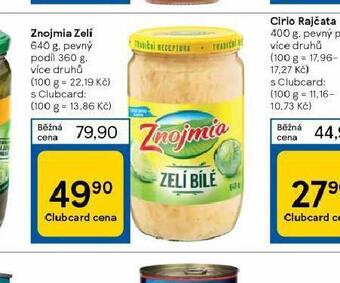 Tesco Znojmia zelí nabídka