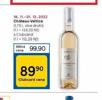 Tesco Chateau valtice nabídka