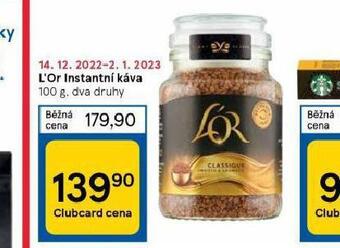 Tesco L´or instantní káva nabídka