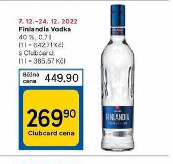 Tesco Finlandia vodka nabídka