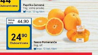 Tesco Pomeranče nabídka
