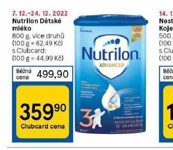 Tesco Nutrilon dětské mléko nabídka