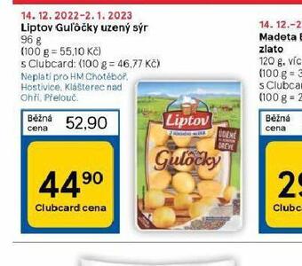 Tesco Liptov guločky uzený sýr nabídka