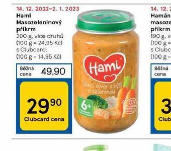 Tesco Hami masozeleninový příkrm nabídka