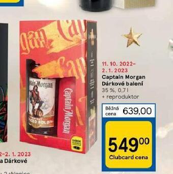 Tesco Captain morgan dárkové balení nabídka