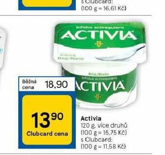Tesco Activia nabídka