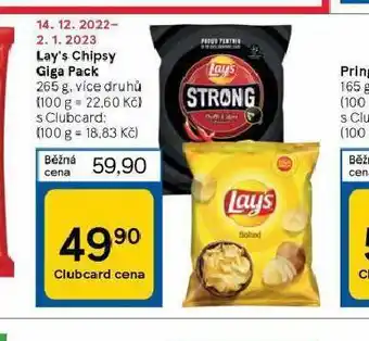 Tesco Lay´s chipsy mega pack nabídka