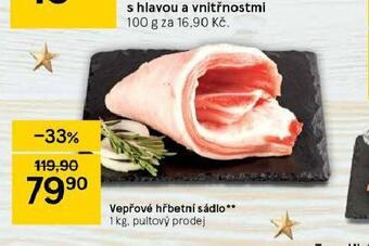 Tesco Vepřové hřbetní sádlo nabídka