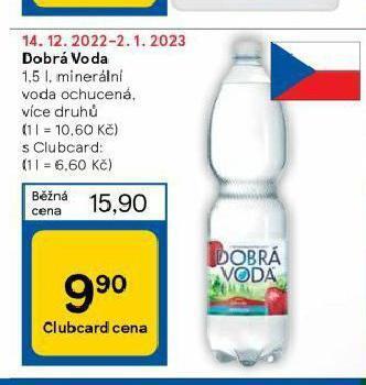 Tesco Dobrá voda ochucená nabídka