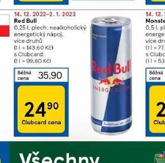 Tesco Red bull nabídka