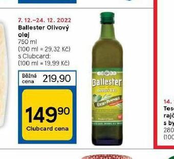 Tesco Ballester olivový olej nabídka
