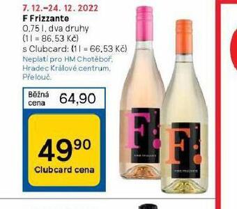 Tesco F frizzante nabídka