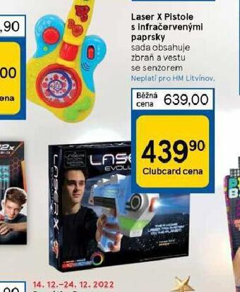 Tesco Laser x pistole s infračervenými paprsky nabídka