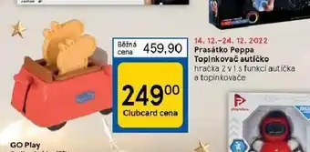 Tesco Prasátko peppa topinkovač autíčko nabídka
