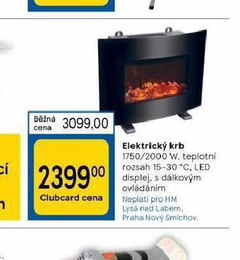 Tesco Elektrický krb nabídka