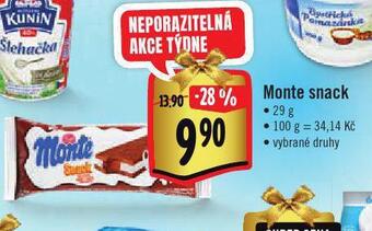 Jip Monte snack nabídka