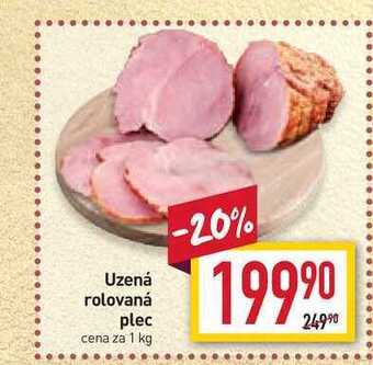 Billa Uzená rolovaná plec cena za 1 kg nabídka