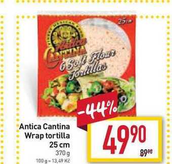 Billa Antica cantina wrap tortilla 25 cm 370 g nabídka