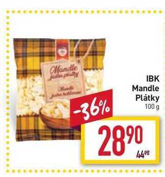 Billa Ibk mandle plátky 100 g nabídka