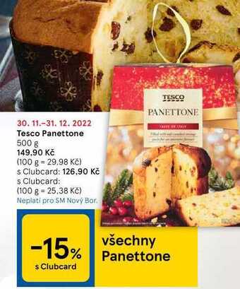 Tesco Tesco panettone 500 g nabídka