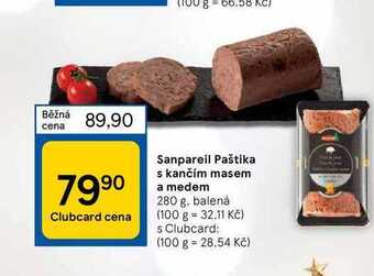 Tesco Sanpareil paštika s kančím masem a medem 280 g nabídka