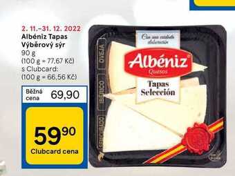 Tesco Albéniz tapas výběrový sýr 90 g nabídka