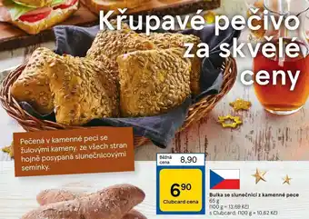 Tesco Bulka se slunečnicí z kamenné pece 65 g nabídka