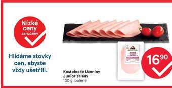 Tesco Kostelecké uzeniny junior salám 100 g nabídka