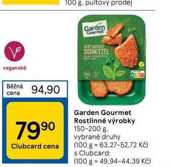 Tesco Garden gourmet rostlinné výrobky 150-200 g nabídka