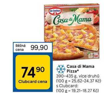 Tesco Casa di mama pizza* 390-435 g nabídka