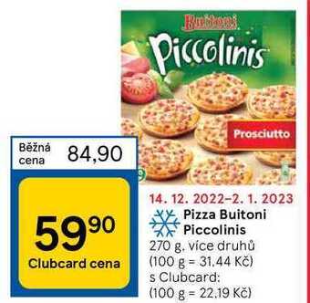 Tesco Pizza buitoni piccolinis 270 g nabídka