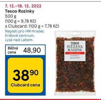 Tesco Tesco rozinky 500 g nabídka
