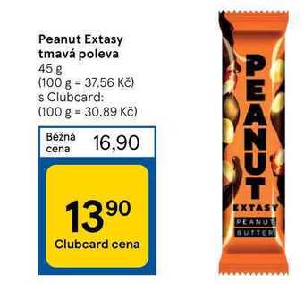 Tesco Peanut extasy tmavá poleva 45 g nabídka