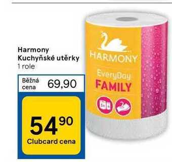 Tesco Harmony kuchyňské utěrky 1 role nabídka