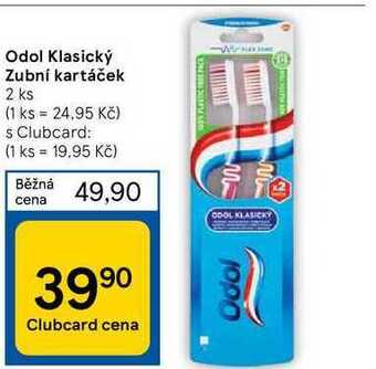 Tesco Odol klasický zubní kartáček 2 ks nabídka