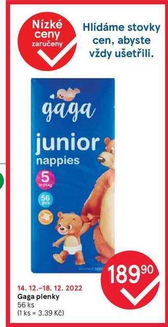 Tesco Gaga plenky 56 ks nabídka