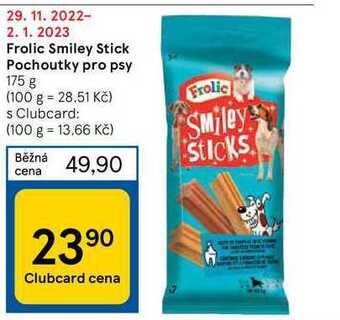 Tesco Frolic smiley stick pochoutky pro psy 175 g nabídka