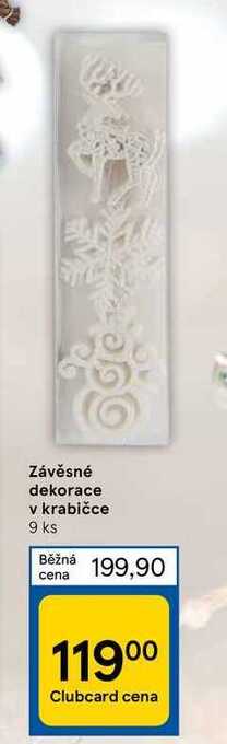 Tesco Závěsné dekorace v krabičce 9 ks nabídka