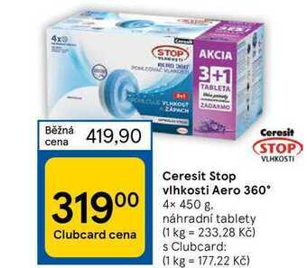Tesco Ceresit stop vlhkosti aero 360° 4 x 450 g nabídka