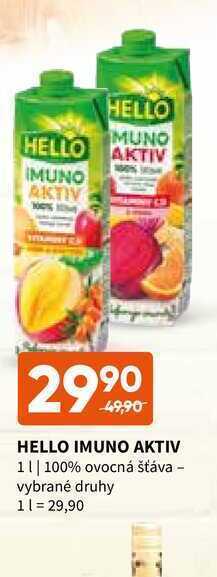 Terno Hello imuno aktiv 1 l nabídka
