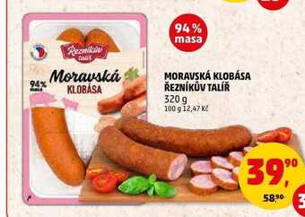 Penny Market Moravská klobása řezníkův talíř, 320 g nabídka