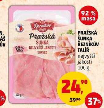 Penny Market Pražská šunka řezníkův talíř, 100 g nabídka