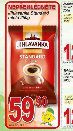 Lidl Jihlavanka standard mletá káva nabídka