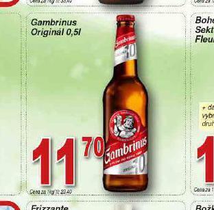 Lidl Pivo gambrinus originál 10 nabídka