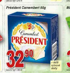 Lidl Président camembert nabídka