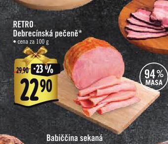 Albert Retro debrecínská pečeně nabídka
